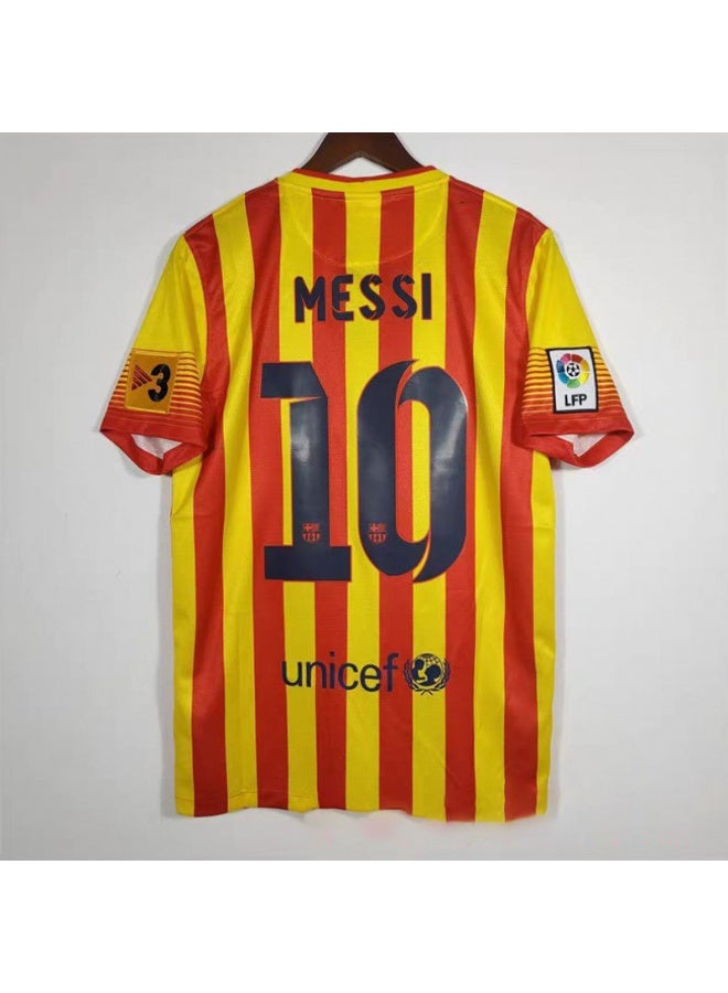 Barcelona FC 2013-2014 Barcelona away retro football uniform #10 MESSI retro football jersey Gift for fans and friends - Image 1
